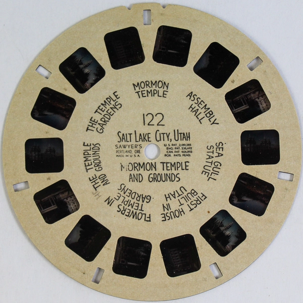 Vintage Sawyer's View Master 122 Salt Lake City Utah Mormon Temple And Grounds