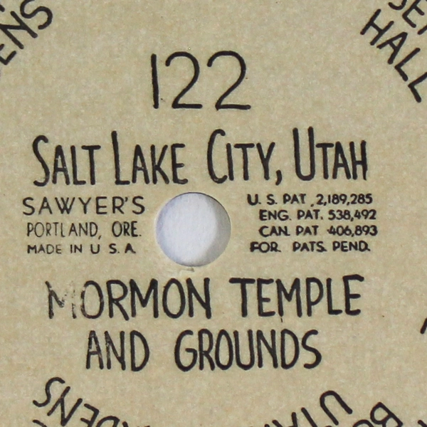 Vintage Sawyer's View Master 122 Salt Lake City Utah Mormon Temple And Grounds