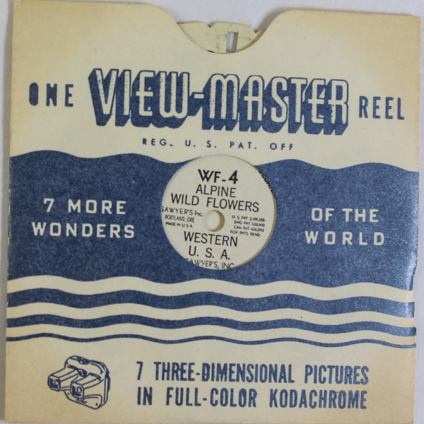 Vintage 1946 View Master WF4 Alpine Wild Flowers Reel Pre-Owned As-Is