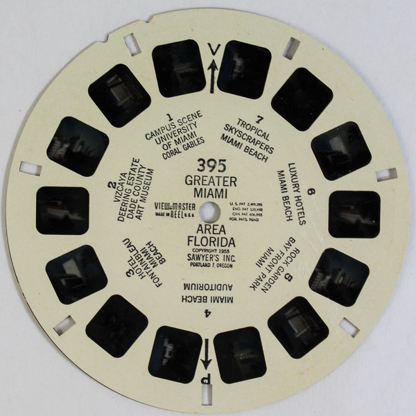 Vintage ViewMaster 395 Greater Miami Area Florida Reel - Classic Collectible