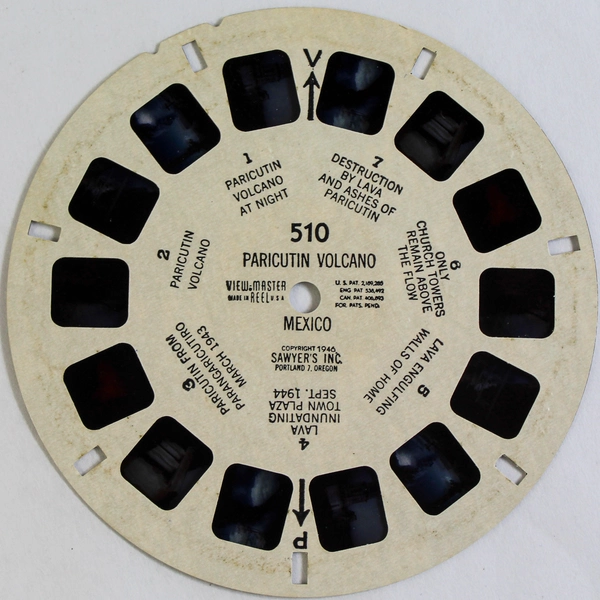 Vintage 1946 View Master 510 Paricutin Volcano Mexico Reel As Is