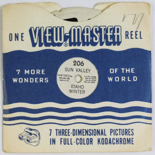 Vintage Sawyer's View-Master 206 Sun Valley Idaho Winter Reel As-Is