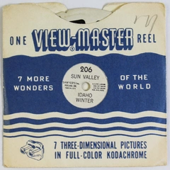 Vintage Sawyer's View-Master 206 Sun Valley Idaho Winter Reel As-Is