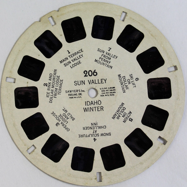 Vintage Sawyer's View-Master 206 Sun Valley Idaho Winter Reel As-Is