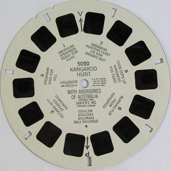 Vintage 1950 Sawyer's View Master 5020 Kangaroo Hunt With Aborigines Australia