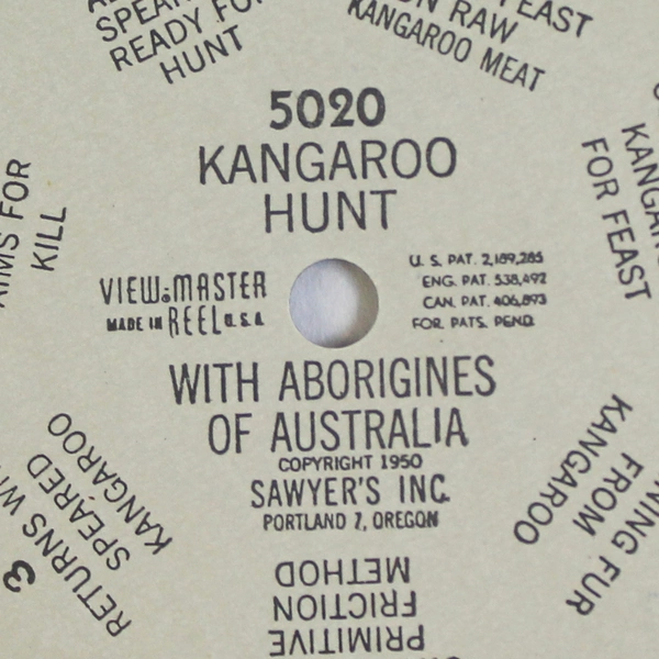 Vintage 1950 Sawyer's View Master 5020 Kangaroo Hunt With Aborigines Australia
