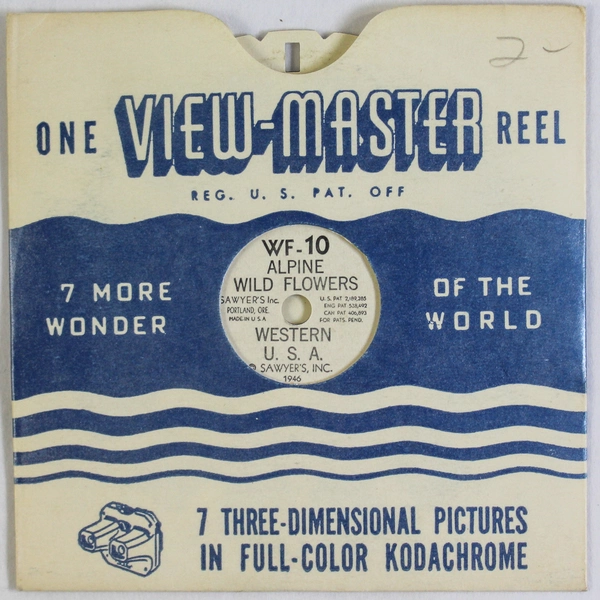 Vintage 1946 Sawyer's View Master WF10 Alpine Wild Flowers Western USA 