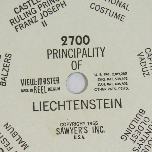 Vintage 1955 Sawyer's View Master 2700 Principality of Liechtenstein