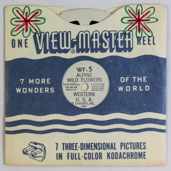 Vintage 1946 View-Master WF5 Alpine Wild Flowers Reel Pre-Owned
