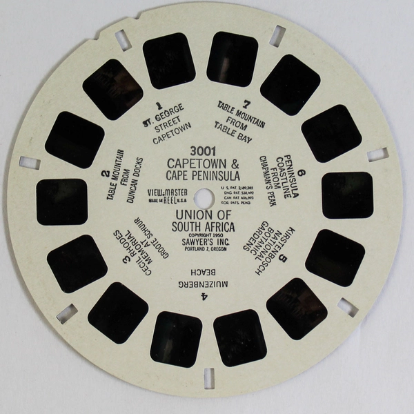 Vintage 1950 Sawyer's View Master 3001 Capetown & Cape Peninsula Union of SA
