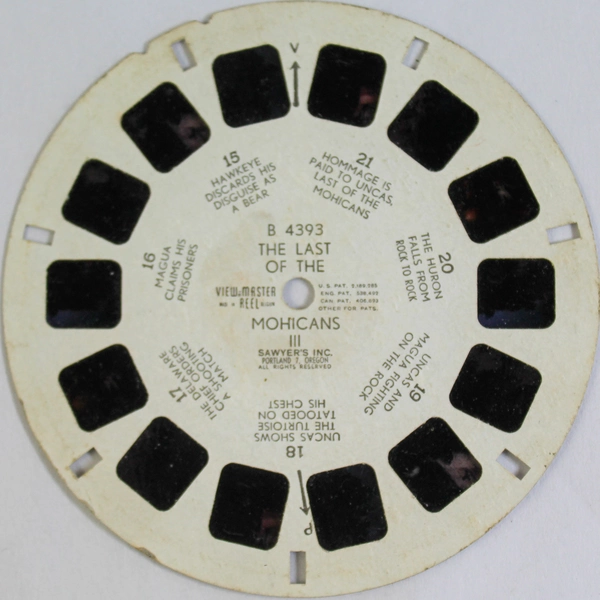 Vintage 1960 Sawyer's View Master B4393 The Last of The Mohicans III