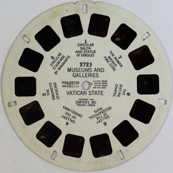 Vintage 1949 Sawyer's View Master 2723 Museums and Galleries Vatican State
