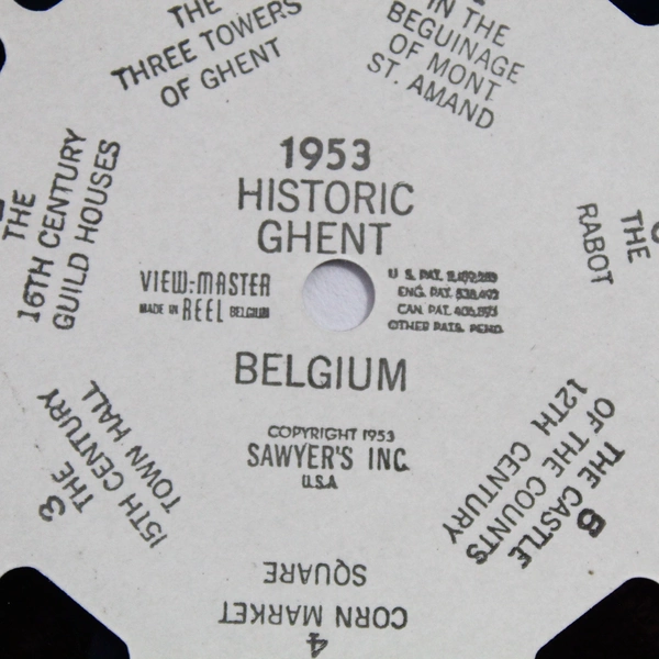 Vintage 1953 View Master Reel Ghent Belgium Wonders of the World Rare