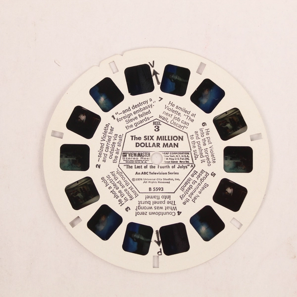 Vintage 1974 GAF View Master Reel 3 The Six Million Dollar Man B5593