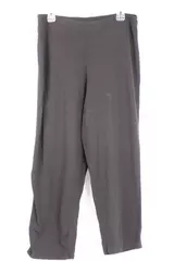 Grace Knit Dressing Pants Women's Size L Black Casual Stretch Waist Pre-Owned