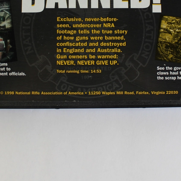 Banned NRA VHS Tape 1998 - Pre-Owned, Untested, Sold As Is