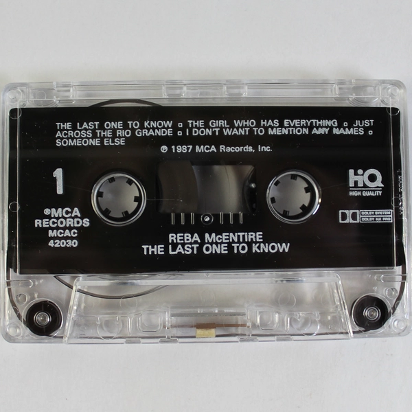 Reba McEntire The Last One To Know Cassette Tape 1987 MCA Records