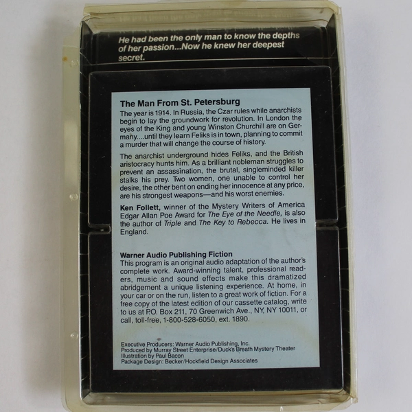The Man From St Petersburg Audiobook Set of 2 Cassettes Ken Follett 1985