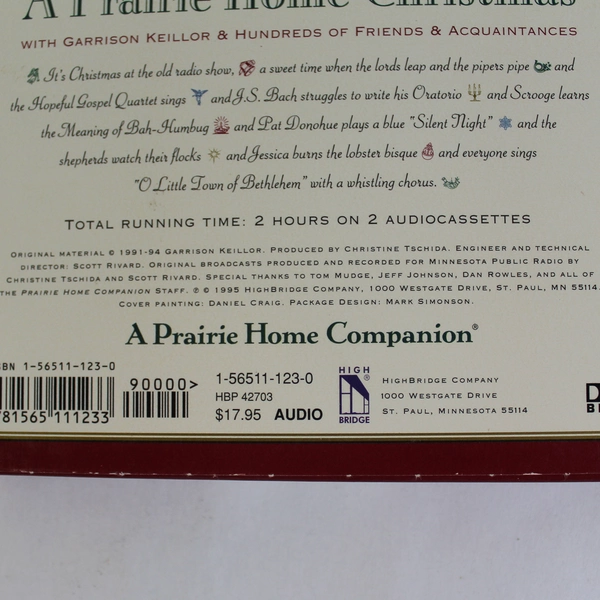 A Prairie Home Christmas Cassette Set by Garrison Keillor - 1995, Good Condition