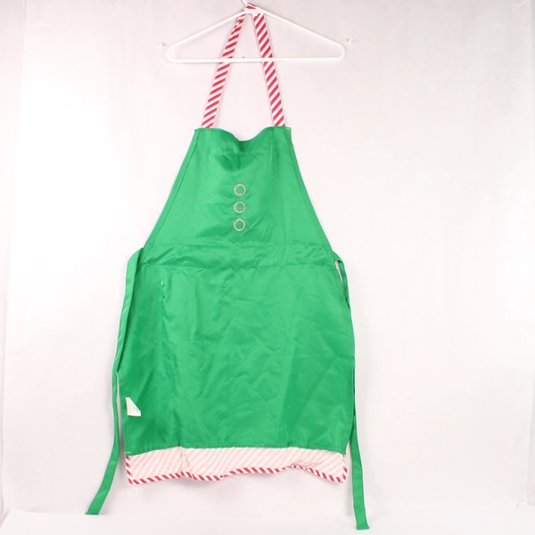 Beatrice Home Fashions Mrs. Claus Christmas Apron Green 31" - Good Condition