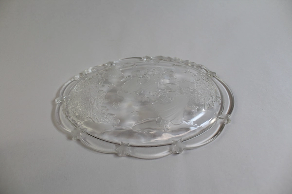 Mikasa Christmas Angels Oval Candy Cookie Dish Plate 9.25" Frosted Accents