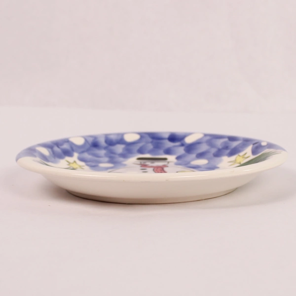 Gibson Snowman Decorative Plate 7.75" Holiday Decor - Pre-Owned with Character