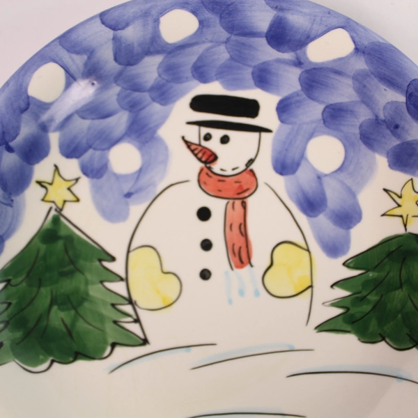 Gibson Snowman Decorative Plate 7.75" Holiday Decor - Pre-Owned with Character