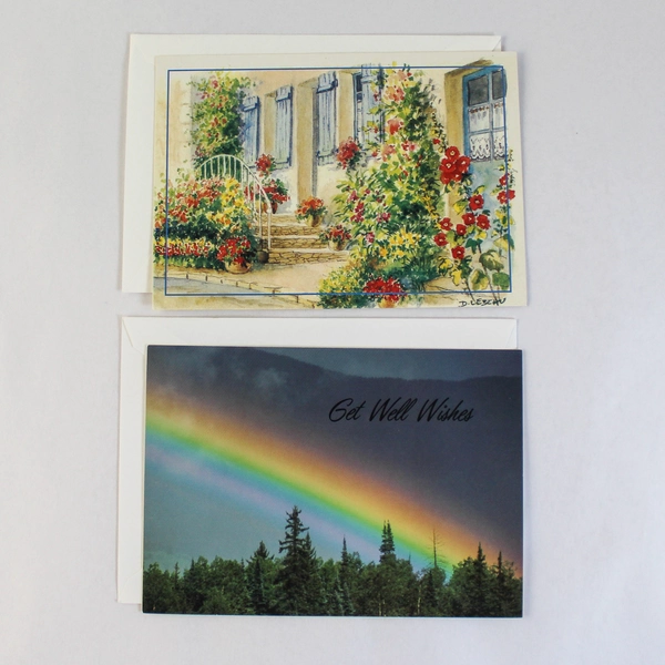 Lot of 10 Vintage Get Well Greeting Cards with Envelopes - Sunshine Line