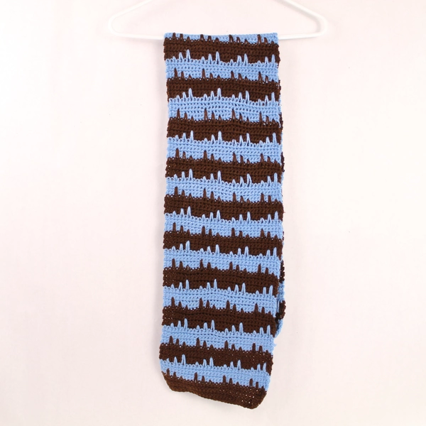 Vintage Handmade Crochet Skirt, Scarf & Bag Set - Blue Purple Lot