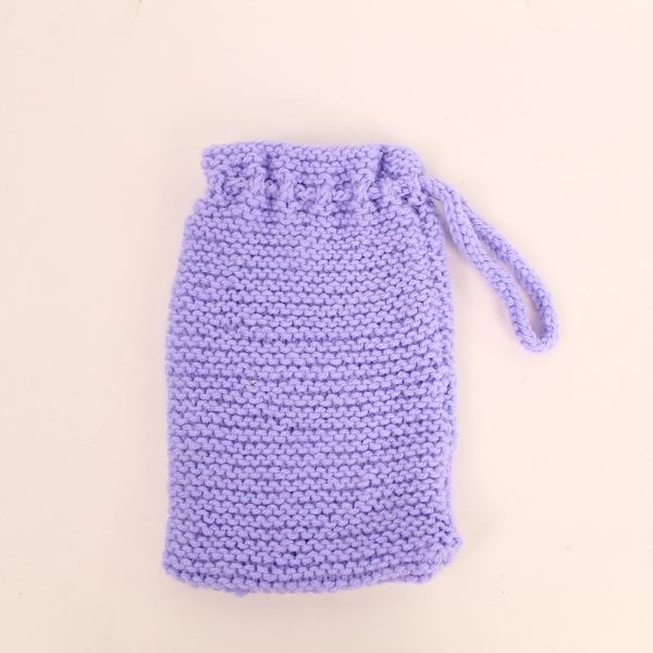 Vintage Handmade Crochet Skirt, Scarf & Bag Set - Blue Purple Lot