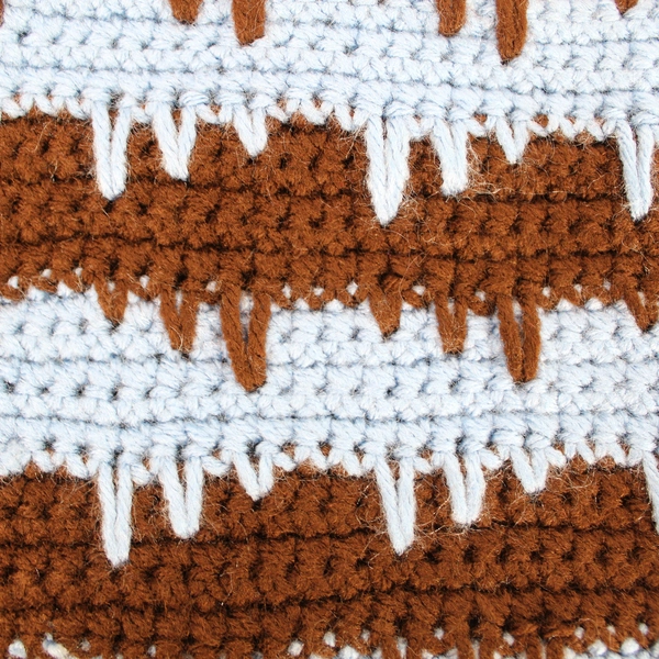 Vintage Handmade Crochet Skirt, Scarf & Bag Set - Blue Purple Lot