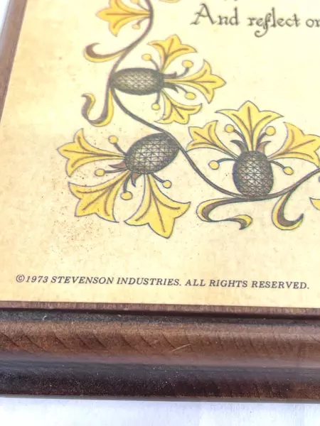 1973 Harriet B McCormick Grandfathers Poem Plaque Wood Frame Home Decor