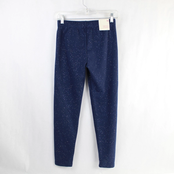 Navy Blue Metallic Leggings Girls Size L 10/12 NWT - Great Condition