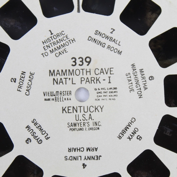 Vintage View-Master Reel 339 Mammoth Cave National Park I Kentucky As Is