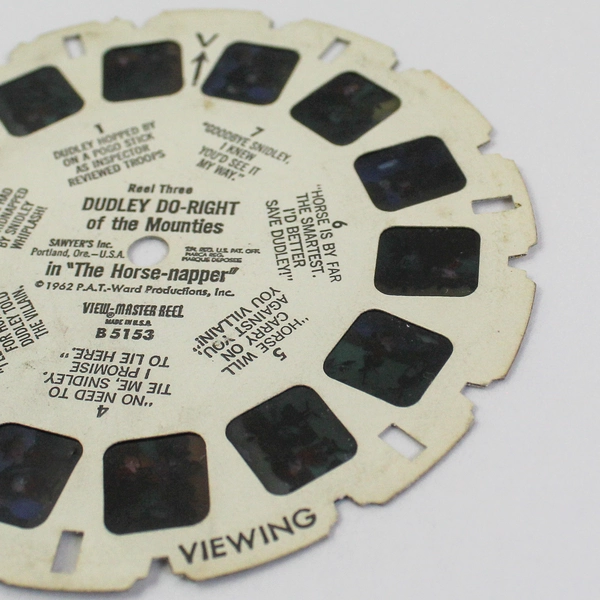 Vintage ViewMaster Reel 3 Dudley Do-Right of The Mounties 1962 Collectible