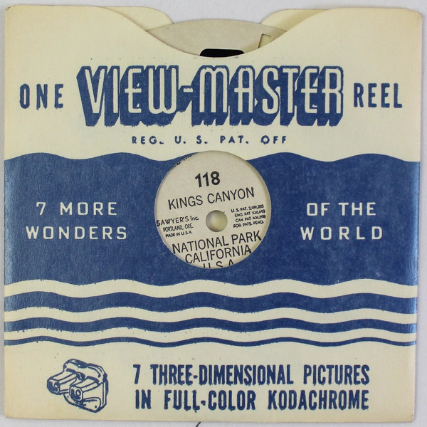 Vintage View-Master Reel 118 Kings Canyon National Park California Pre-Owned