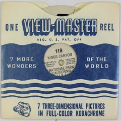 Vintage View-Master Reel 118 Kings Canyon National Park California Pre-Owned