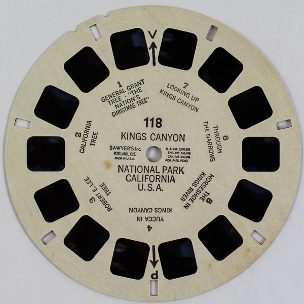 Vintage View-Master Reel 118 Kings Canyon National Park California Pre-Owned