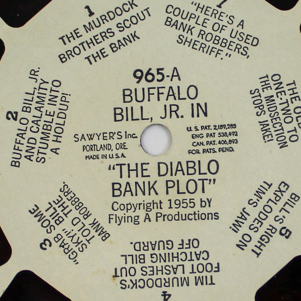 Vintage View Master 965A Buffalo Bill Jr. Diablo Bank Plot 1955 As-Is