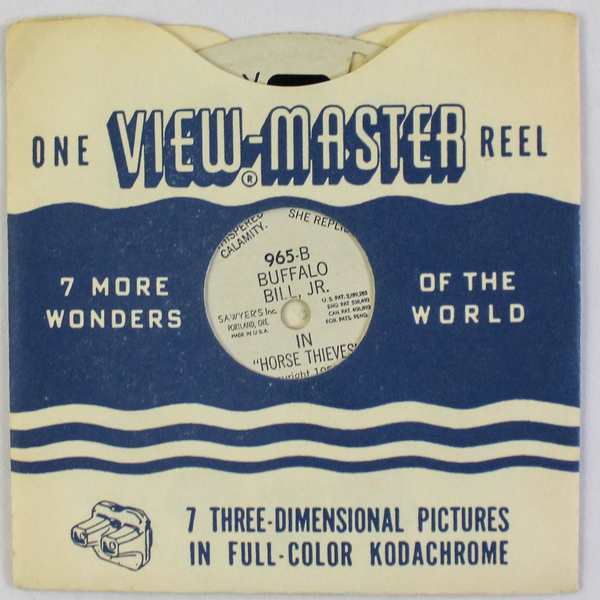 Vintage ViewMaster 965B Buffalo Bill Horse Thieves Reel Good Condition