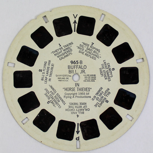 Vintage ViewMaster 965B Buffalo Bill Horse Thieves Reel Good Condition