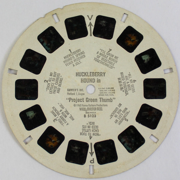 Vintage Huckleberry Hound View-Master B5123 Project Green Thumb 1960