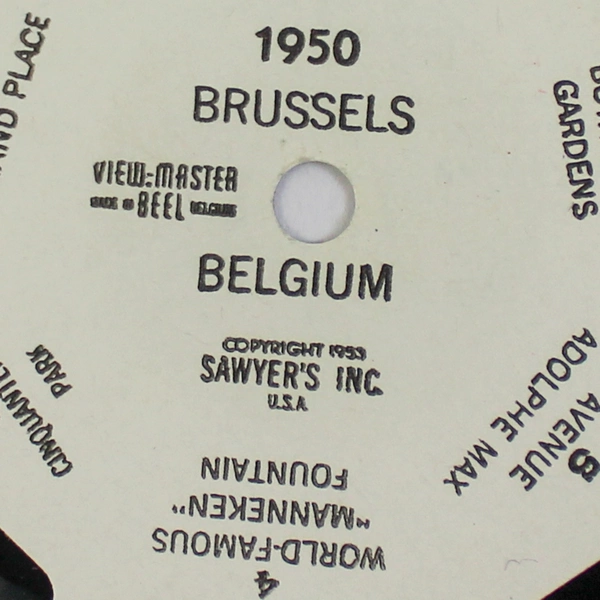 Vintage View Master Belgium 1950 Reel Classic Pre-Owned Toy As-Is
