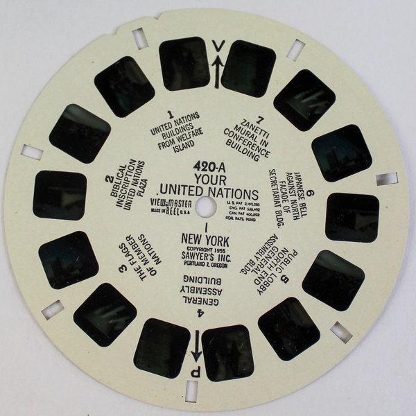 Vintage View-Master 420A United Nations New York 1955 Reel As-Is