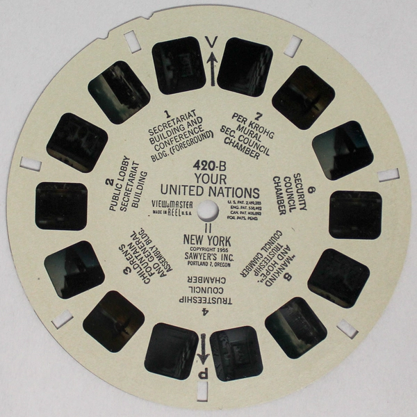 Vintage View-Master 420-B Your United Nations II Slide 1955 As-Is