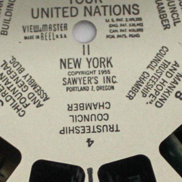 Vintage View-Master 420-B Your United Nations II Slide 1955 As-Is