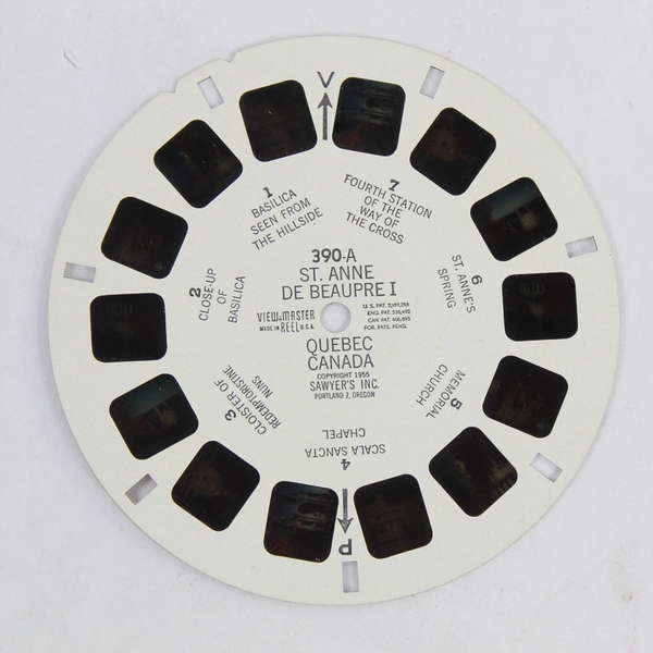 Vintage ViewMaster 390A St Anne De Beaupre Quebec 1955 Reel As Is