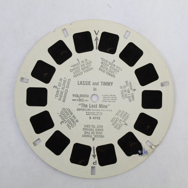 Vintage View-Master Reel B4742 Lassie & Timmy in The Lost Mine 1959 AS-IS