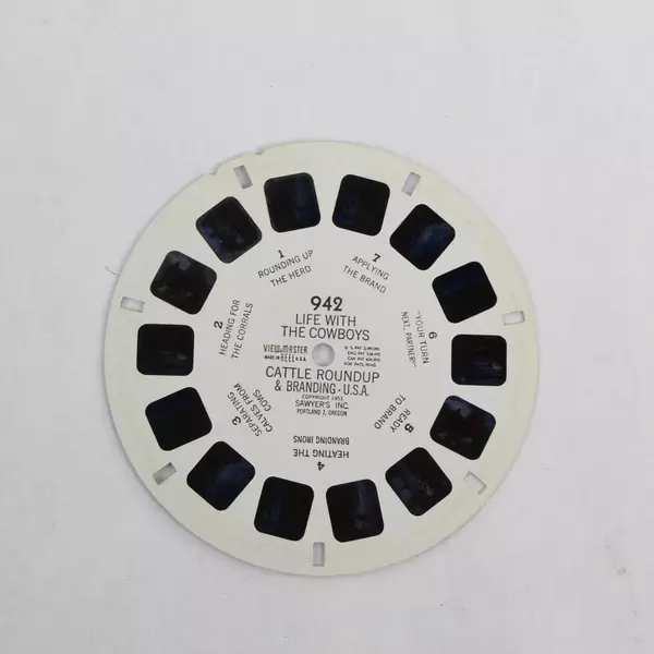 Vintage Sawyer's View Master 942 Life With The Cowboys Cattle Roundup Reel