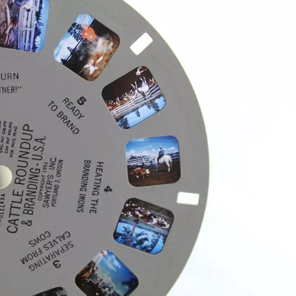 Vintage Sawyer's View Master 942 Life With The Cowboys Cattle Roundup Reel